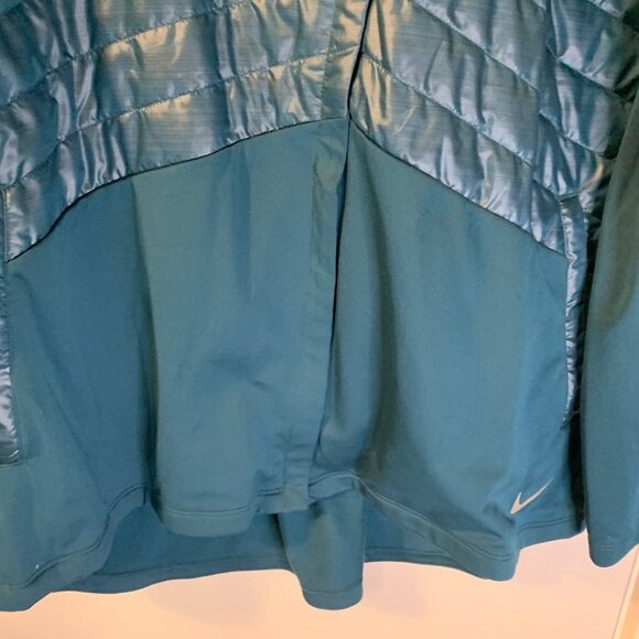 Nike Women's Essential Puffer Panel Running Jacket Size XXL 2XL Quilted Blue - Picture 4 of 9
